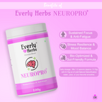Everly Herbs™ NeuroPro+ Essential Blend for Focus, Stress and Mood Balance | Ashwagandha, Bacopa, L-Theanine, Ginkgo Biloba |